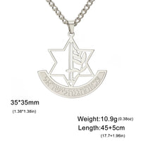 Dreamtimes Hebrew Star of David Necklaces Stainless Steel Hollow Hexagonal Star Necklace Box Chain Magen Jewish Chain Jewelry