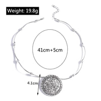 Ethnic Antique Silver Color Moon Choker Necklaces for Women Boho Turquoise Necklace Girls Party Jewelry Gifts