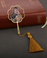 Christian Holy Family Bookmarks Hollow Copper Jesus Christ The Teacher Tassel Bookmark Accessories for Reader Birthday Gift