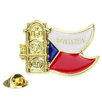 Flag Pin Collection Various Countries Flag Lapel Pin World Famous Building Badges Jewelry Gift for Friends