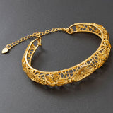 Anniyo 1Piece Women Cuff Banglet Gold Plated African Arab Middle East Bracelets Wedding Party Gifts Dubai #363306