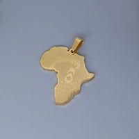 2pcs No Fade Africa Map Charms Stainless Steel Pendant for Jewelry Making Necklace Keychain Rune Eye of Horus Talisman DIY Craft