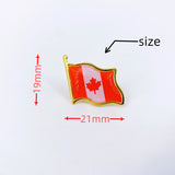Canada Flag Lapel Pins - Bulk Pack Canada National Emblem Badges for Jackets Hats Backpacks And Clothes