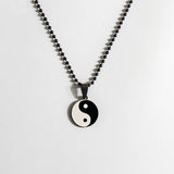 Ethnic Chinese Yin Yang Tai Chi Necklace Round Stainless Steel Tree Of Life Necklaces For Men Taoist Jewelry