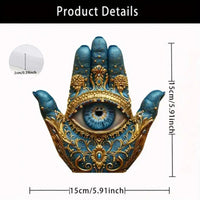 new Evil Eye Palm Sculpture Evil Eye Hands Decorative Sculpture Home Decor Statue Figurine Ornament for Bookshelf Desk Mantel