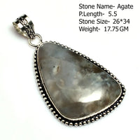 Genuine Sapphire Turquoise Emerald Agate Labradorite Jasper  Pendant