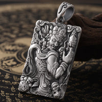 Personality Acalanatha Buddha Pendant Men Jewelry Retro 925 Silver Chain Necklace Male Amult Neck Accessories For Boyfriend Gift