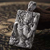 Personality Acalanatha Buddha Pendant Men Jewelry Retro 925 Silver Chain Necklace Male Amult Neck Accessories For Boyfriend Gift