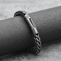 Bracelet Men's Stainless Steel Chain Punk Motorcycle Accessories Charm Bracelets Magnetic Clasp Vintage Jewelry Gifts Boyfriend