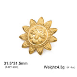 Dawapara Mayan Sun Symbol Brooches Pins Sun Face Maori Style Ancient Totem Aztec Jewelry Stainless Steel Anniversary Gift