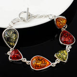 Gracious Baltic Simulated Synthetic Honey Multicolor Chic Link Bracelets & Bangles Bracelets For Women L81301