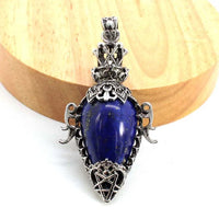 Water Drop Crystal Pendulum for Dowsing Spiritual Divination Natural Amethyst Rose Quartz Onyx Antique Pendulums Pendant Pendulo