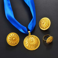 Anniyo Ethiopian sets Pendant DIY Rope Earrings Rings African Eritrean Jewelry Wedding Engagement Habesha Ethnic Items #152016B