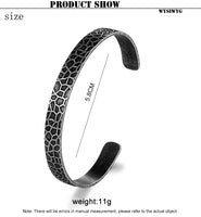 European and American Minimalist Concave Point Bracelet Men Women's Retro Versatile Stainless Steel Couple Opening Trend Bangle