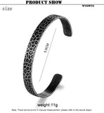 European and American Minimalist Concave Point Bracelet Men Women's Retro Versatile Stainless Steel Couple Opening Trend Bangle