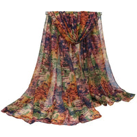 180cm*90cm Vintage Bali Yarn Scarf Mosaic Geometric Print ShawlSunscreen Head Wrap Outdoor Windproof Beach Towel