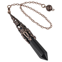 Reiki Natural Stone Crystals Pendulum for Divination  Amethysts Black Obsidian Pendant Healing Point Quartz Spiritual  Pendulos