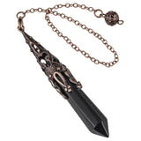 Reiki Natural Stone Crystals Pendulum for Divination  Amethysts Black Obsidian Pendant Healing Point Quartz Spiritual  Pendulos