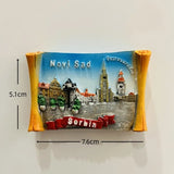 Serbia 3D Fridge Magnets Tourism Souvenir Resin Refrigerator Magnets Sticker Collection Handicraft Gift Home Decoration Articles