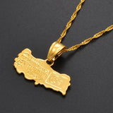 Anniyo TUROUIE / Turkey map pendant & necklace chain women turkish flag Gold Color Jewelry Turkiye Cumhuriyeti for Girl @007210