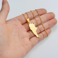 Anniyo Argentina Map With City Name Pendant Necklaces Women Girls Charm Argentine Maps Jewelry #274121