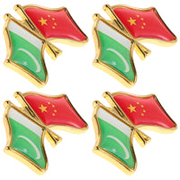 4pcs Pakistan China Friendship Lapel Pins Metal Badge Brooch Hat Decor Clothing Brooch Enamel Pin Keepsake