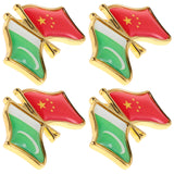 4pcs Pakistan China Friendship Lapel Pins Metal Badge Brooch Hat Decor Clothing Brooch Enamel Pin Keepsake