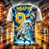 Hot Selling Mbappe Fashion Printed Men's Collection Commemorative Jersey T-shirt Daily Outdoor Breathable Quick Drying Top