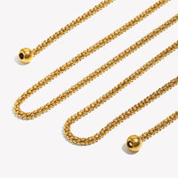 E.B.belle New Creative Multipile Layers Square Pearl Necklace 18K Gold Plated Stainless Steel Women Party Statement Jewerly