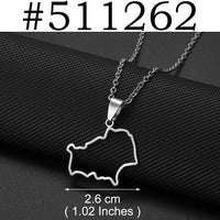 Anniyo Belarus Pendant Necklaces for Women Girls Stainless Steel Jewelry Gold Color and Silver Color #511062