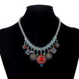 Fashion Ethnic Gypsy Bohemian Choker Necklace For Women Beads Drop Tassel Vintage Big Statement Collier Femme Party Jewelry Gift