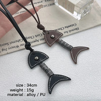 Cute Fish Bones Vintage Women Pendant Fashion Trendy Elegant Jewelry Unique Party Gifts Exquisite Accessories Personality QD317