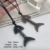 Cute Fish Bones Vintage Women Pendant Fashion Trendy Elegant Jewelry Unique Party Gifts Exquisite Accessories Personality QD317