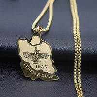 Fashionable stainless steel Mazda Map pendant necklace, versatile and personalized collarbone chain for both men and women