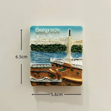 Serbia 3D Fridge Magnets Tourism Souvenir Resin Refrigerator Magnets Sticker Collection Handicraft Gift Home Decoration Articles