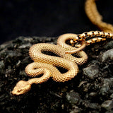 Fashion Vintage Creative Snake Pendant for Men Women Gothic Stainless Steel Animal Simple Necklaces Jewelry Gifts Dropshipping