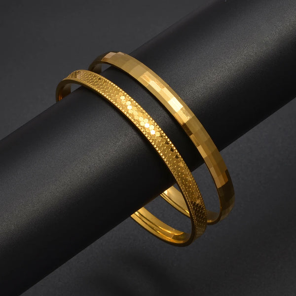 Anniyo 1Piece Bracelets for Women Girls Dubai Bangles Jewelry Arab Middle Eastern African Wedding Party Accessories #281707