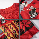 American Vintage Street Knit Sweater Christmas Long Sleeve Bear Pullover O Neck Loose Lazy Casual Top Harajuku Y2K Sweater