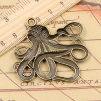 5pcs Charms Octopus 59x57mm Tibetan Silver Color Pendants Antique Jewelry Making DIY Handmade Craft