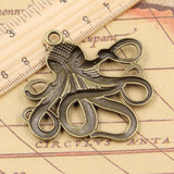 5pcs Charms Octopus 59x57mm Tibetan Silver Color Pendants Antique Jewelry Making DIY Handmade Craft