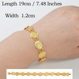 Anniyo Coin Bracelet for Women Girls African Arab Middle East Dubai Iran Iraq Syria Jewelry Birthday Party #352101