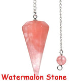 Natural Stone Quartz Agates Pendant Reiki Healing Cone Amethyst Charm Pendulum Pendants For Divination Dowsing Reiki Crystals