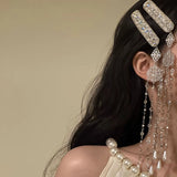 Y2K Style Metal Butterfly Hair Clip For Women Glitter Rhinestone Tassel Hair Clip Girls Trendy Exquisite Jewelry Hair Accessory