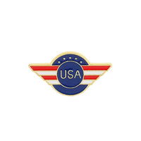 USA Flag Lapel Pin Cute Coat of Arms of United States American Map Flag National Emblem Brooch Button Badges Lapel Pins