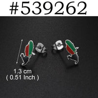 Anniyo Guadeloupe Reunion Island Martinique French Guiana Antigua Map Earrings for Women Girls Stainless Steel Jewelry #533962