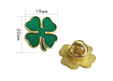 Wholesale clover badge four-leaf clover oil-drip paint brooch pendant accessories St. Patrick's Day gift jewelry corsage