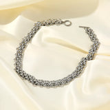 GANPUP 316l Stainless Steel Metal Heavy Thick Chain Necklace Charm Fashion Neck Chain Waterproof Gold Color Jewelry For Women