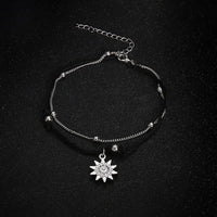 Vintage Boho Multi Layer Beads Anklets For Women Fashion Sun Pendent Anklet Handmade Chain Foot Party Jewelry Leg Bracelet