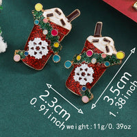 New Fashion Soldier King Pendant Earrings for Women Cute Animal Koala Rhinestone Bells Drop Earring New Year Holiday Jewelry