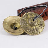 6.5cm Tibetan Bell Meditation Handcrafted Cymbal Bell Copper Crisp Sound Symbols Buddhist Temple with Bag